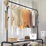 Portant à vêtements avec 1 étagère – Image 2