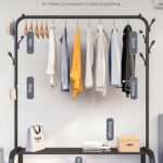 Portant à vêtements avec 1 étagère