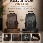 Sac à dos en cuir 100%